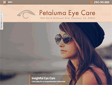 Tablet Screenshot of petalumaeyecare.com
